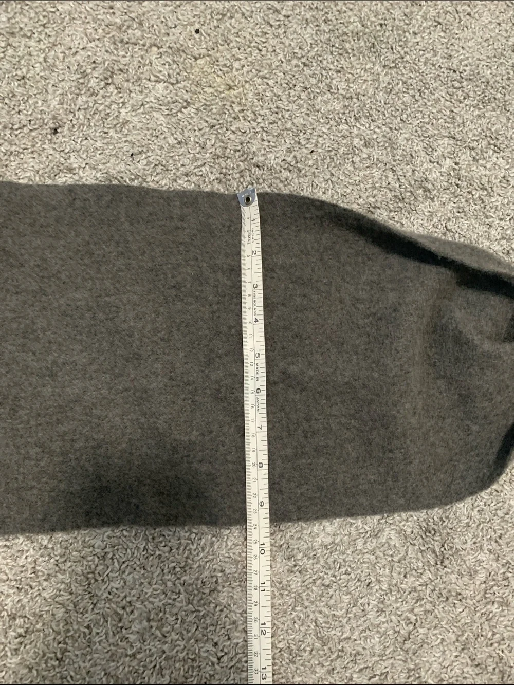 Nordstrom 100% Cashmere Gray & Black Colorblock Fringe Scarf